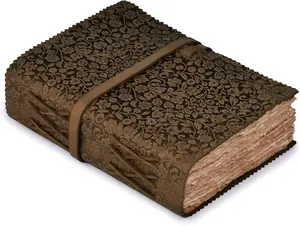 Leather Bound Floral Embossed Journal Vintage Blank Paper Travel Diary Notebook Writing Journaling 200 Pages 6”X4”