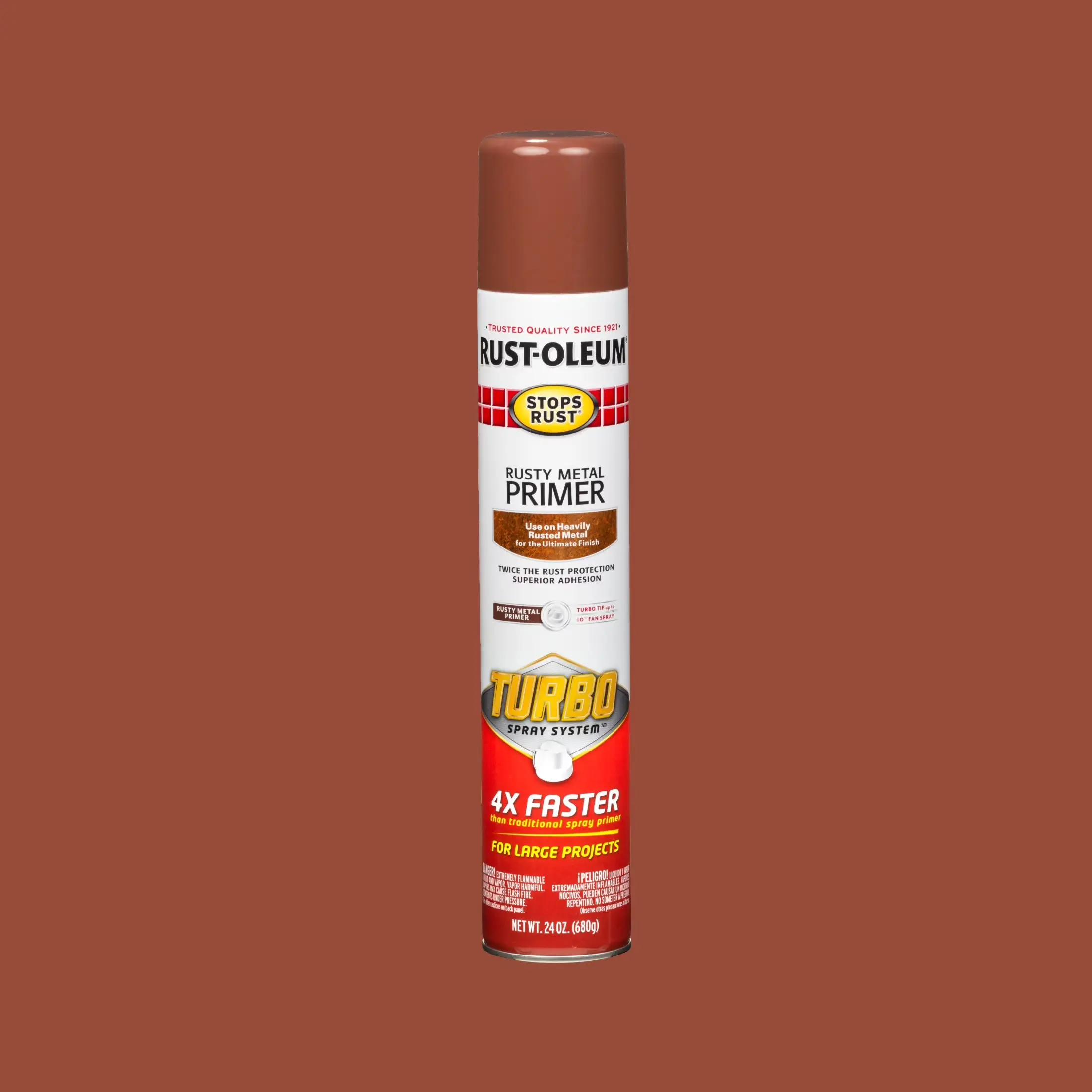 Rusty Metal Red Primer Turbo Spray Paint, 24 Oz — Fast Even Coverage For Metal Surfaces With A Durable Finish. Ideal For Diy Projects, Furniture, Tools, Outdoor Metal, And Home Improvement. Helps Prepare Surfaces For A Smooth Long-Lasting Paint Job.