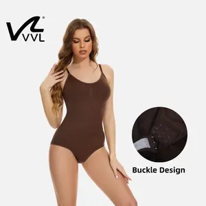 VVL Christmas Women's Basic Comfortable Seamless Sleeveless Round Neck Shapewear Stretchy Minimalist Compression Womenswear Bodysuit