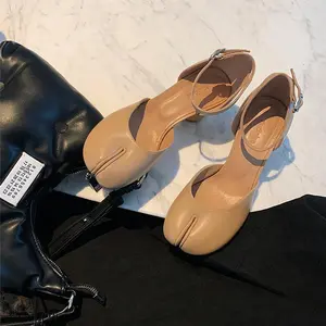 Fashion Split-toe Mary Jane High Heels Women's Shoes 2026 New Ladies Dance Shoes Thick Heel Silver Black Multi-color Single Shoes Round Toe Pig Hoof Shoes