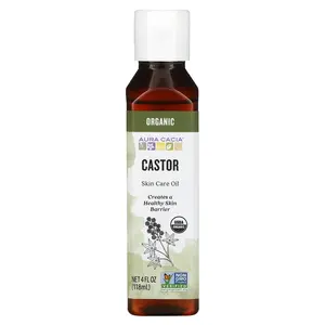 Aura Cacia Skin Care Oil, Organic Castor, 4 fl oz (118 ml)