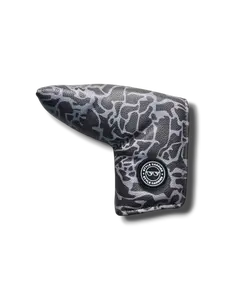 Dark Cement Magnetic Half Mallet Putter Cover | Golf Putter Headcover with Magnet – Style Caddies