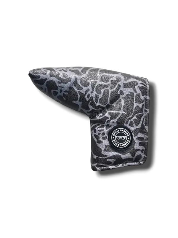Dark Cement Magnetic Half Mallet Putter Cover | Golf Putter Headcover with Magnet – Style Caddies