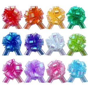 12pcs Rainbow Color Pull Bows For Gift Wrapping  6 Inches Large Bow Colorful Ribbon Decoration Flower Bouquets And Basket Aurora Birthday Presents Anniversary Wedding