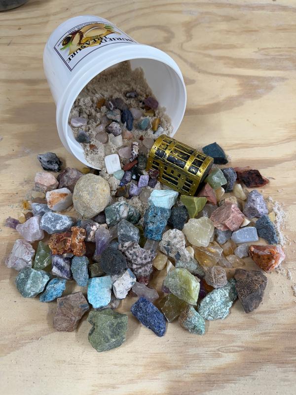 THE MINI MINER - QUART SIZED NATURAL CRYSTAL RAW STONE MINING BUCKET