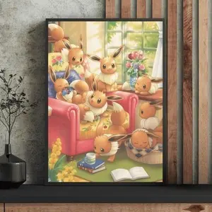 Eevee Anime Poster: Japanese Home Decor, Unframed Japanese Home Decor, Perfect Gift for Anime Lovers, Home Decor
