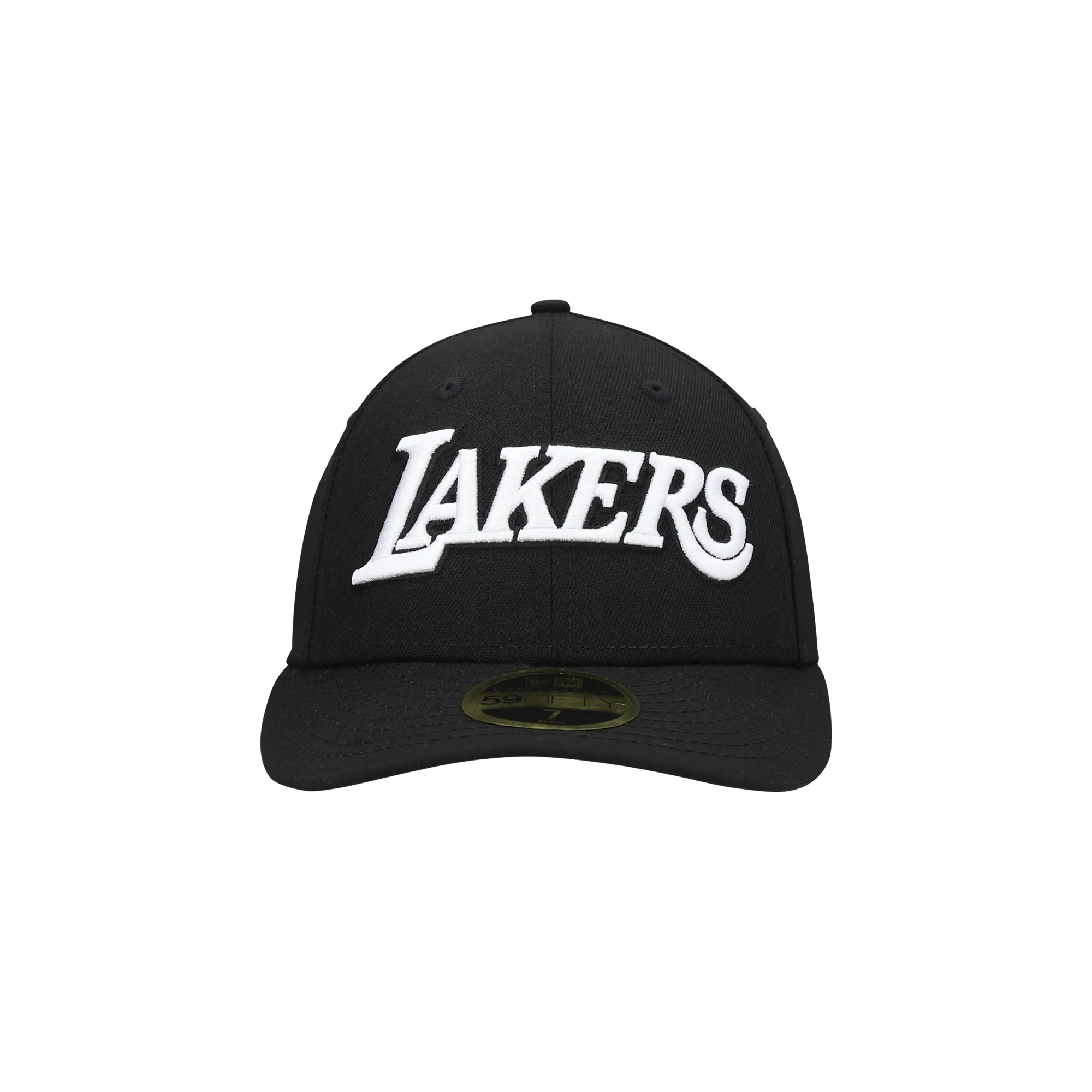 59FIFTY Los Angeles Lakers Team Logo Low Profile Fitted Hat "Black / White - Under Brim" NE1050