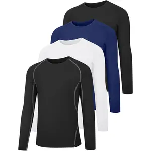 X-GCS01    4 Pack Youth Boy’s Compression Pants Leggings Tights Athletic Base Layer Under Pants Gear for Football Sports