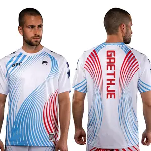 Men's Official UFC Freedom 250 by Venum White Justin Gaethje Authentic Fight Night Walkout Jersey, Unisex Soccer Jersey For Couple Matching, Vintage Streetwear Soccer Jersey, Perfect Gifts, Sports Top, Gym Athletic Clothes