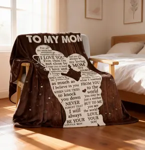 Gifts for Mom Soft Cozy Flannel Throw Blanket, Mothers Day Birthday Gifts for Mom from Son, Mom Gifts, Blanket Presents for Mother's Day, Christmas, Birthday Presents for Mother,