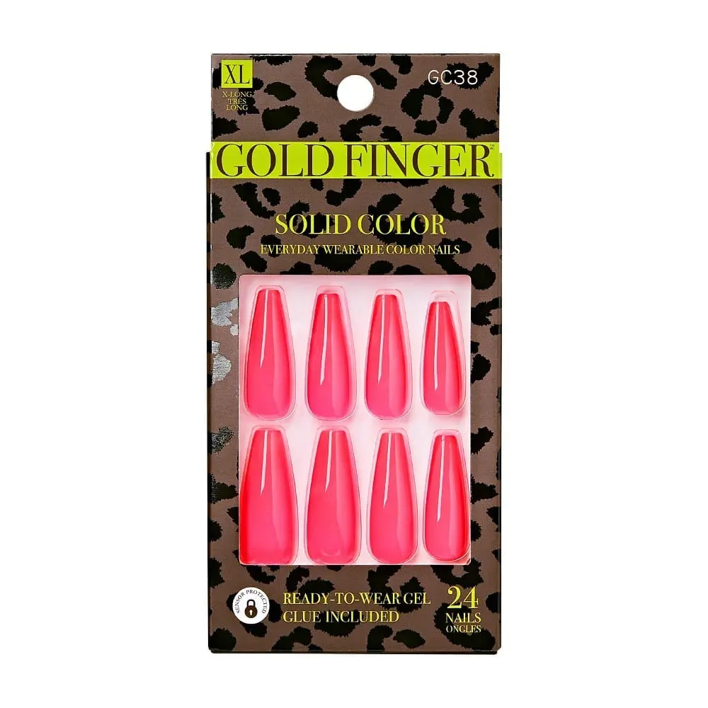 Gold Finger Solid Color Nails
