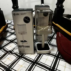 Toothbrush Holder Stand with Cover/Cup, 3 Slots for Toothbrushes, Compatible with Toothpaste & Razor Comb, Vanity Organiser White