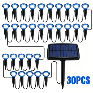 30pcs Solar Garden Lights – Waterproof Outdoor Pathway & Landscape Lights, Automatic Solar On/Off for Weddings, Camping & Festivals