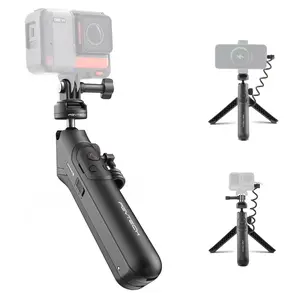 PGYTECH CapLock MantisPod Power, Battery Grip Handle Mount for Insta360 X3, Charging Selfie Vlog Attachment Tripod Monopod with CapLock Action Camera and 1/4" Adapter, 5000mAh Power Stick for Phone Gimbal Lanyard