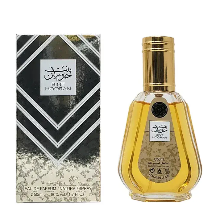 Ard Al Zaafaran Bint Hooran Eau De Parfum - 50ml (2.72 fl oz), Single Item, Unisex Arabian Fragrance for Elegant Occasions