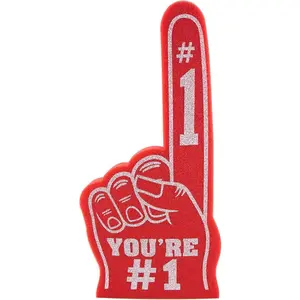Giant Foam Finger 18 Inch- You're Number 1 Foam Hand for All Occasions - Cheerleading for Sports - Exciting Vibrant Colors use as Celebration Pom Poms- Great for Sports Events Games School Business
