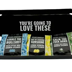 Exhale Shower Steamer Puck Gift Set Trio Body Care Scent