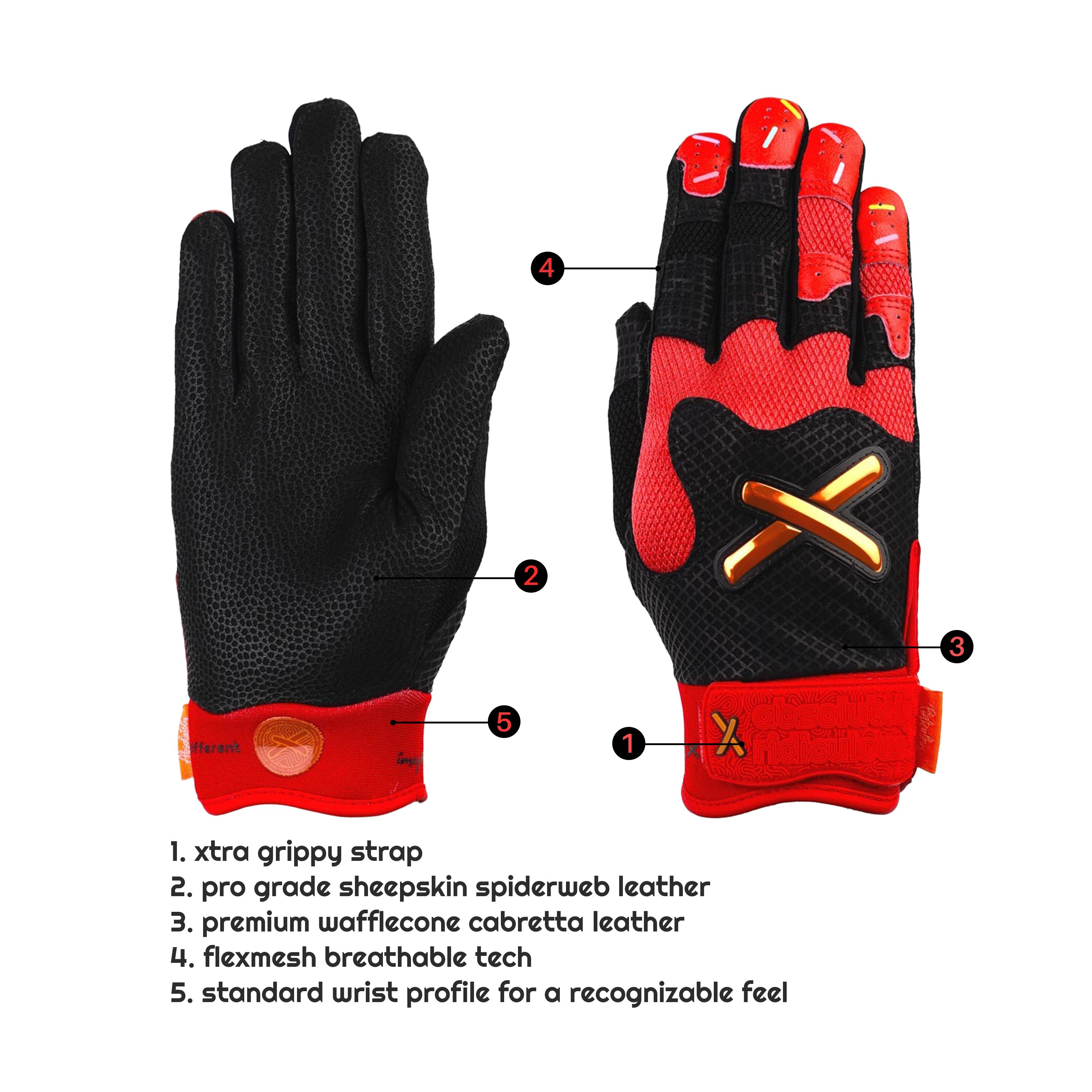 cherry blackout ice cream batting gloves