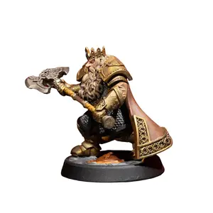 Dwarven King 3D Printed Resin Miniature, Ice and Fire Series High-Detail RPG Hero Figure with Royal Armor and Iconic Weaponry, Tabletop Game Decor Ornaments