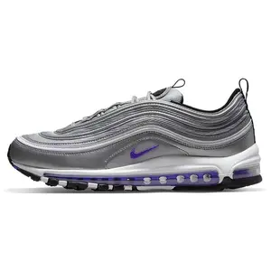 Nike Air Max 97 Persian Violet Men's Low-Top Casual Running Shoes with Reflective Fabric and TPU Verifiable, with credentials and supporting global authentication