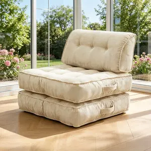 Chenille Small Space Convertible Sofa Bed, 2-in-1 Folding Floor Sleeper, No Assembly Space Saving Couch for Living Room Bedroom Apartment Dorm Guest Room Boneless Chaise Plush Modern furniture sectional Modular