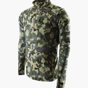 Men's Deep Space Half Zip Long Sleeve Top - Base Layer | Mask Your Presence 1 RLO