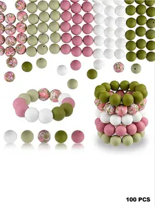 100pcs 15mm Silicone Beads, Round Beads, Ideal for Jewelry Making, Keychain Crafts, Bracelets, DIY Projects, Decorations