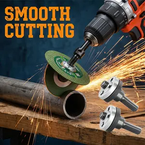 Drill Adapter Attachment Arbor for Grinder Discs & Abrasive Cut Off Wheels, Precisely Converts Angle Grinding Discs for Electric Drill Use, Fits Standard Size Holes for Easy Cutting & Polishing