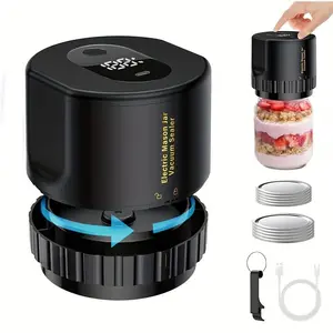 Automatic Vacuum Sealer Machine, Vacuum Sealing Machine for Mason Jars, Food Storage & Fermentation, Fits Wide Mouth & Regular Mouth, Kitchen Appliance