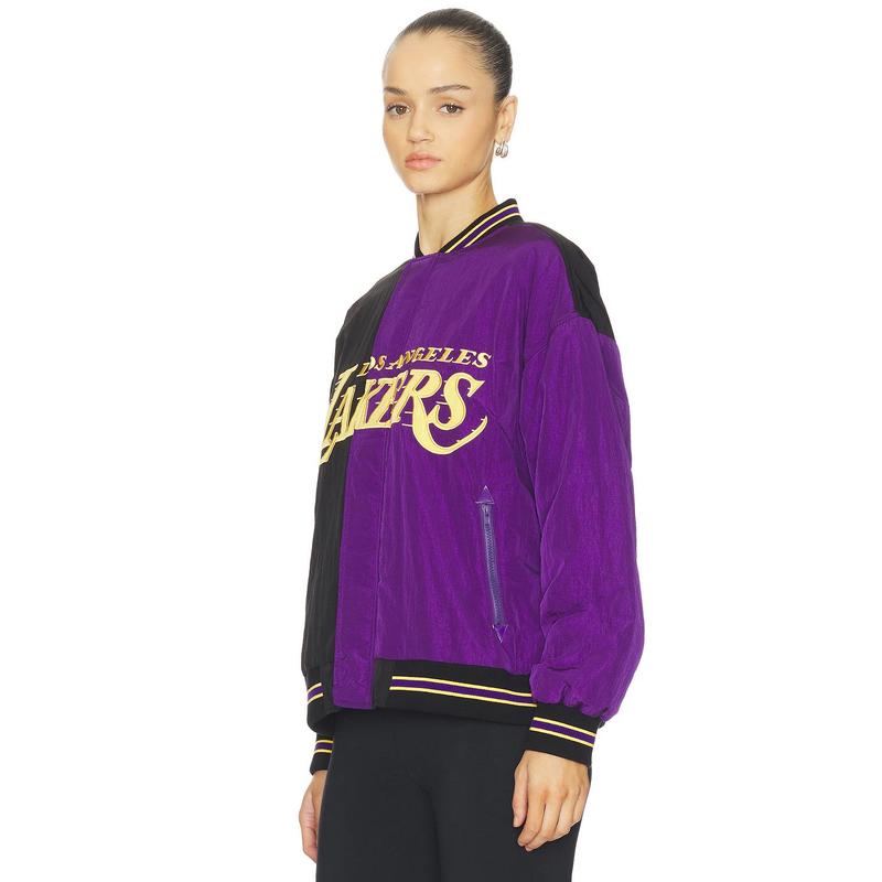 Terez x REVOLVE Eagles Multi Logo Bomber in Black & Green