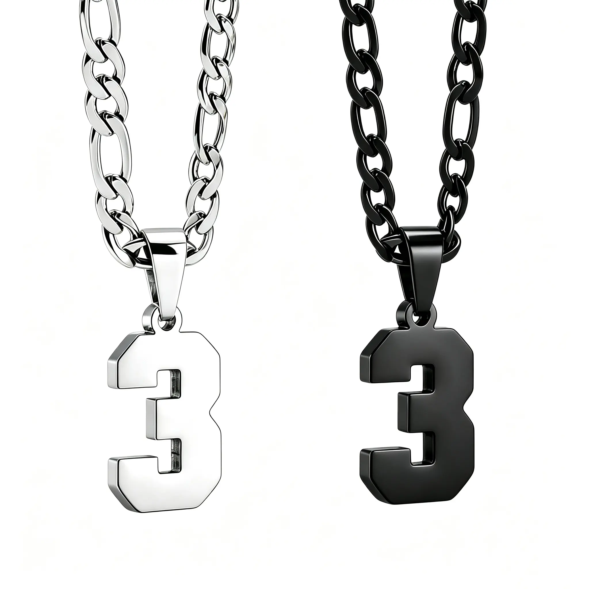 Men's Personalized Number-Shaped Minimalist Chain Necklace - 0-99 Silver Stainless Steel, Durable Artificial Gemstone Jewelry, Memorial Daily Wear Accessory, Minimalist Chain Necklaces