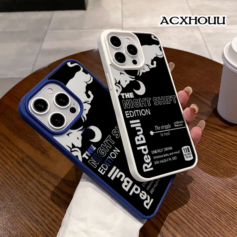 Magnetic Phone Case Supports Wireless Charging Case for iPhone 17 16 E Pro Max 15 Plus 14 13 12 11 XS XR Bull Night Shift Pattern Non-Yellowing Shockproof Clear Slim Protective Softcase Transparent Acrylic Cover