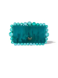 Kira Green Acrylic Clutch Bag