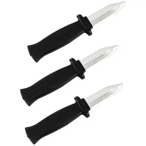 3 Pcs Retractable Knife Disappear Blade Trick Fake Dagger Joke Prank Props Halloween Gag Magic Toy