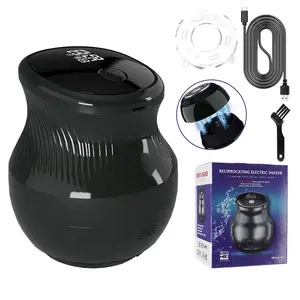 Suttik Men's waterproof slimming device, cordless charging, replacement knife head, armpit hair, butt hair, body hair, easy removal,