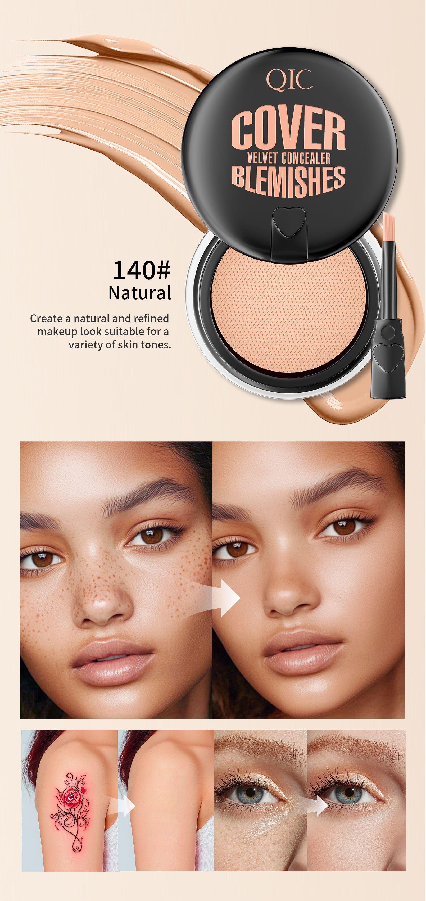 Waterproof Matte Concealer Balm, Full Coverage Lightweight Cream for Acne, Scars, Redness and Dark Spots, Smooth Blendable Texture with Moisturizing Formula for Flawless Finish, Ideal for Weddings, Parties and Daily Wear Waterproof Matte Concealer Balm, Full Coverage Lightweight Cream for Acne, Scars, Redness and Dark Spots, Smooth Blendable Texture with Moisturizing Formula for Flawless Finish, Ideal for Weddings, Parties and Daily Wear