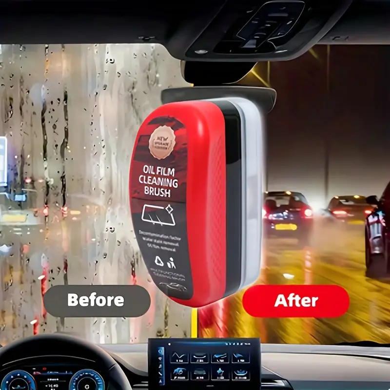 Multifunctional Car Wash Cleaning Brush, Windshield Cleaning Tool, No Power Needed, Abs Resin Material, Anti-Fog Waterproof, for Windshield Windows Mirrors Glasses, Car Wash Accessory, Car Wash Supplies