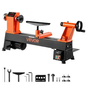 VEVOR Woodworking Lathe, 1 HP, Benchtop Wood Lathe Machine with 0 to 3800 RPM Variable Speed, 12x 18 in Workbench, Brushless DC Motor, Cast Iron Construction, for Beginner DIY Enthusiast WoodworkingVEVOR Super Brand Day