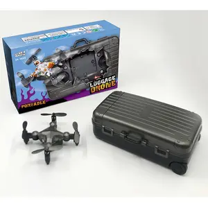 Mini Foldable Luggage Drone with HD Camera & WiFi Transmission Portable Watch RC Quadcopter for Kids Indoor Outdoor Fun