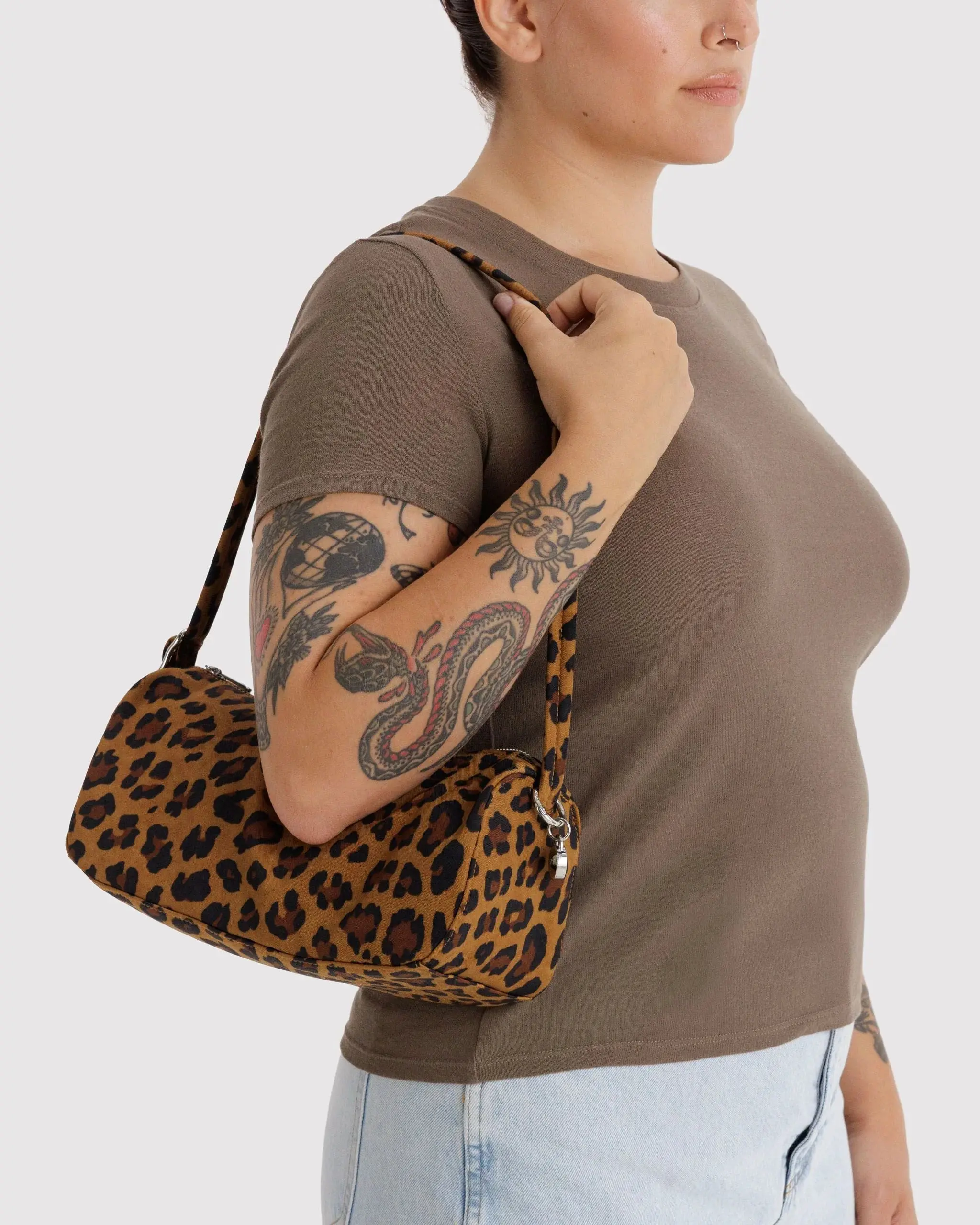 BAGGU- Nylon Loaf Bag in Leopard