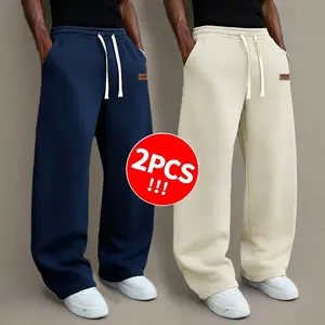 2PCS men's solid-color drawstring athletic pants, lightweight and suitable for spring and autumn, comfortable to wear—an essential wardrobe piece. We offer two options: a 2-pack and a single pack. Men’s pants, men’s clothing—limited-time sale.
