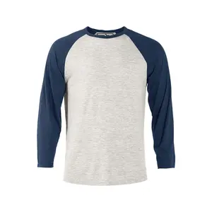 Heather Raglan T-Shirt - Oatmeal & Navy