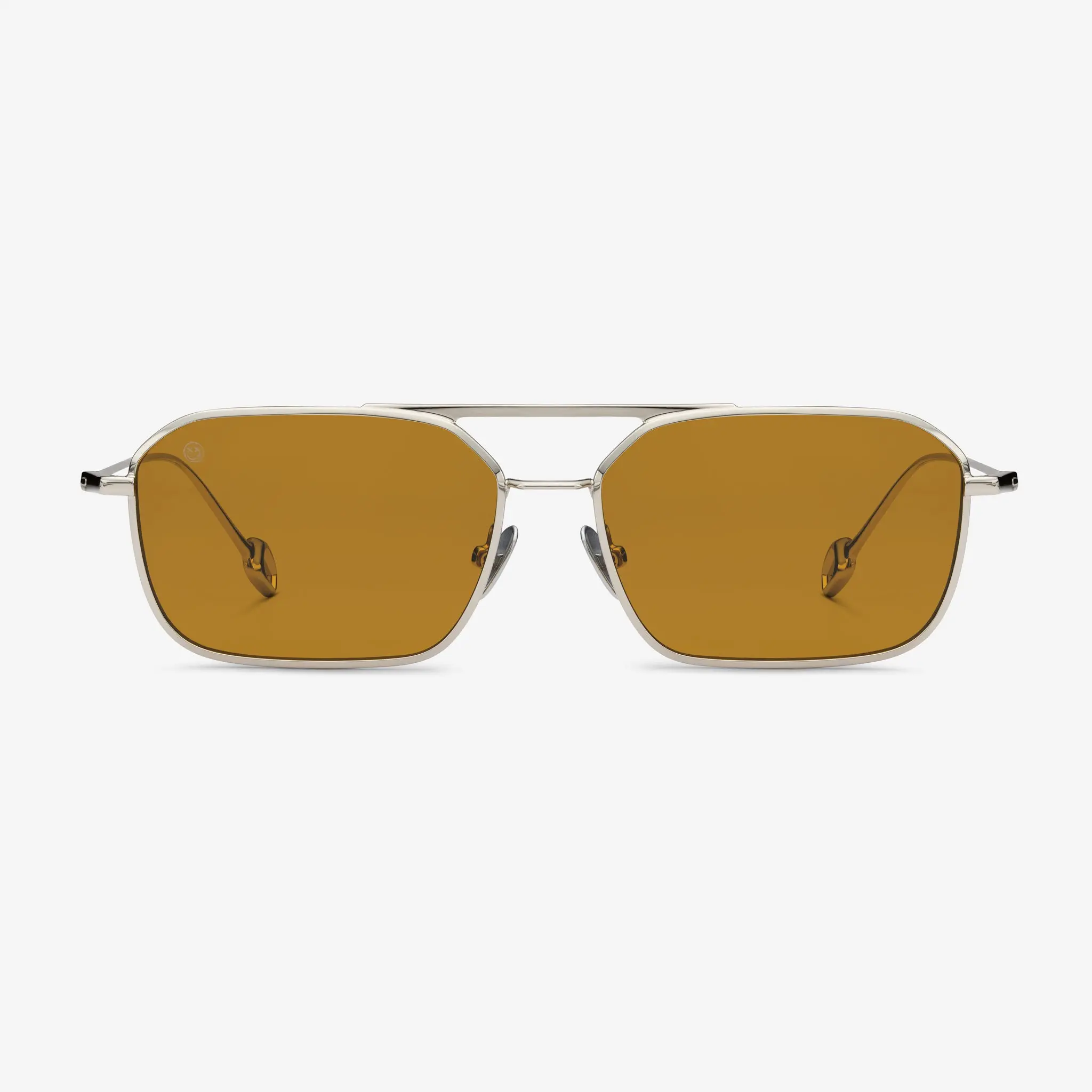 Unisex Statement Aviator Sunglasses, Lightweight Metal Frame with Double Bridge, UV400 Lens for Day-to-Night Wear, Statement Frame Glasses, Day-Night, Slim Frame