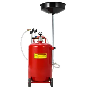 20 Gallon Waste Oil Drain Tank, Oil Drain Extractor, Pneumatic Drainer for Automotive Fluids, Portable Waste Oil Container with Air Operation