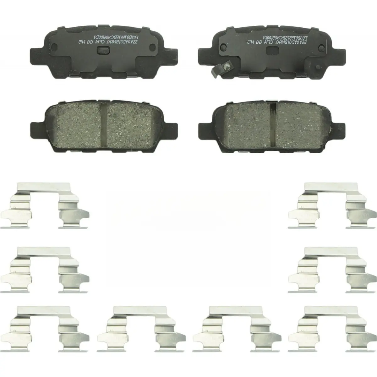 BC905 QuietCast Premium Ceramic Disc Brake Pad Set - Compatible with Select Infiniti FX, G, M, Q; Nissan 350Z, 370Z, Altima, Juke, Maxima, Murano, Pathfinder, Quest, Rogue, Sentra + More; REAR