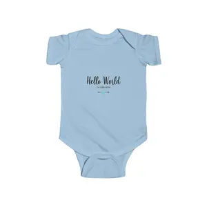 Hello World Personalized Baby Bodysuit – Custom Name Newborn Outfit