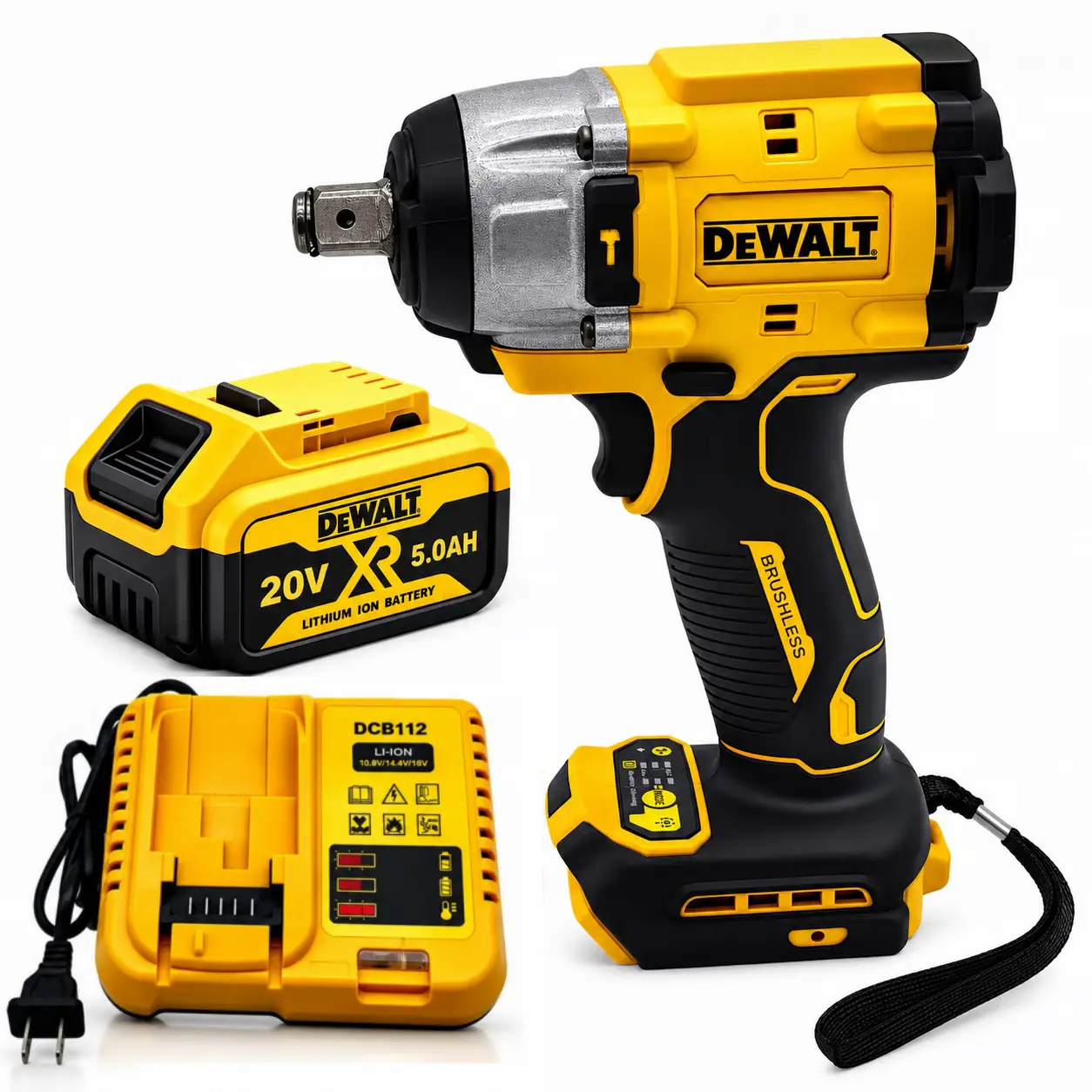 DEWALT 20V MAX Cordless Impact Wrench, 1/2 Impact Gun, 4-Speed High Torque with Hog Ring Anvil and LED Light, Brushless Motor, Precision Wrench, Tool Only (DCF880)