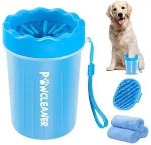 Dog Paw Cleaner, Dog Paw Washer, Paw Muddy Paw Cleaner, Pet Foot Cleaner for Small Medium Large Breed Dogs/Cats (with 3 absorbent towel)