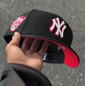 New York Yankees NY Logo White Red 9FORTY Snapback Hat, Adjustable Curved Brim Cap, Streetwear Baseball Unisex