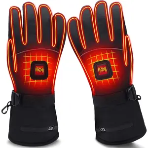 Men's Heated Gloves - Rechargeable   Winter Warmers, Touchscreen, Ski, Electric,  Heating Gloves for , Cold Weather